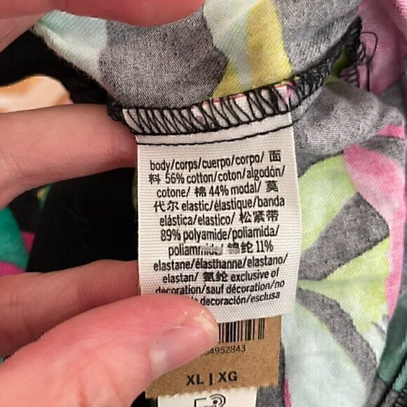 NEW NWT VICTORIAS SECRET VS PINK Sleep Boxy Tropical Leaves Floral Multi Pajamas - Picture 9 of 12